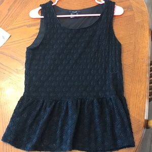 Black peplum top